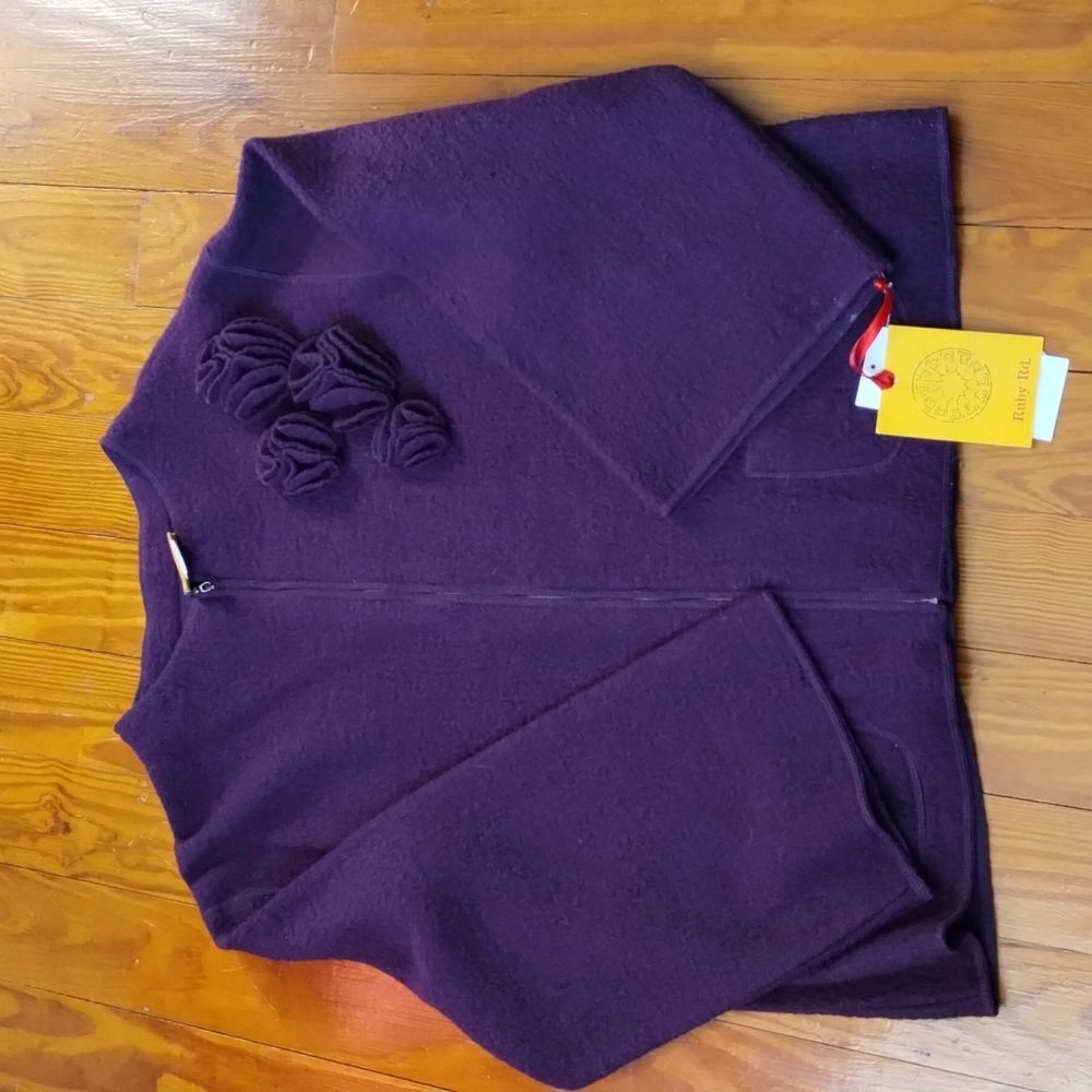 Ruby Rd Wool Plum/Purple Jacket - Picture 1 of 5